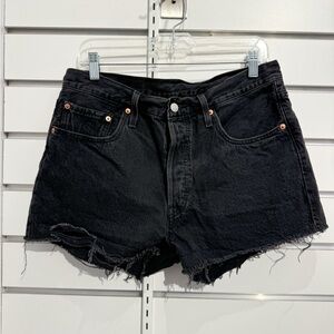 Levi’s 501‎ Distressed Black Denim Women Shorts
